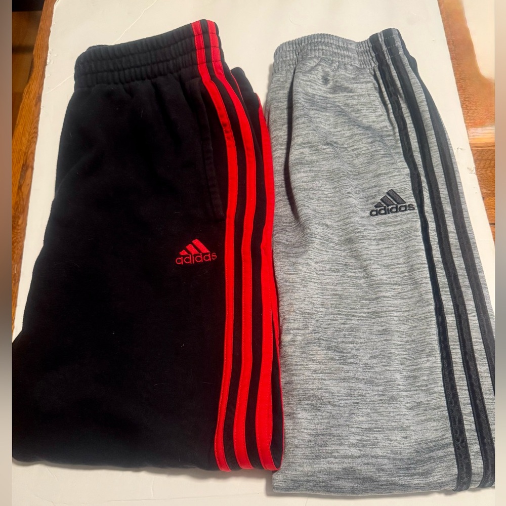 2 Pair Boys Adidas Athletic Pants EC